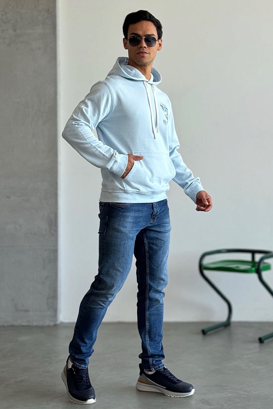 Мужское голубое худи Casablanca Par Avion