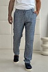Льняные штаны синего цвета Loro Piana