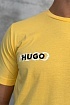 Мужская жёлтая футболка Hugo Boss logo print