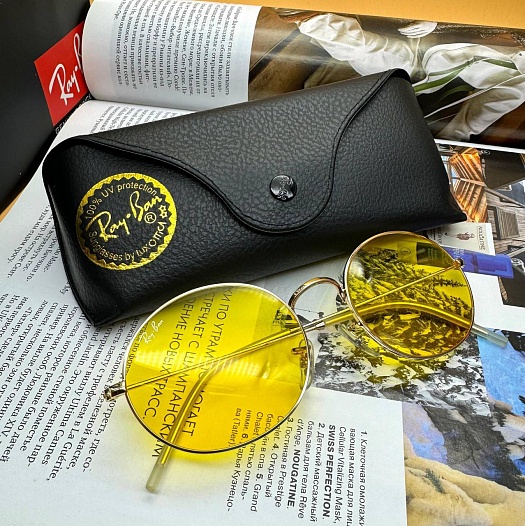 Солнцезащитные очки Ray-Ban Oval Metal - Yellow   