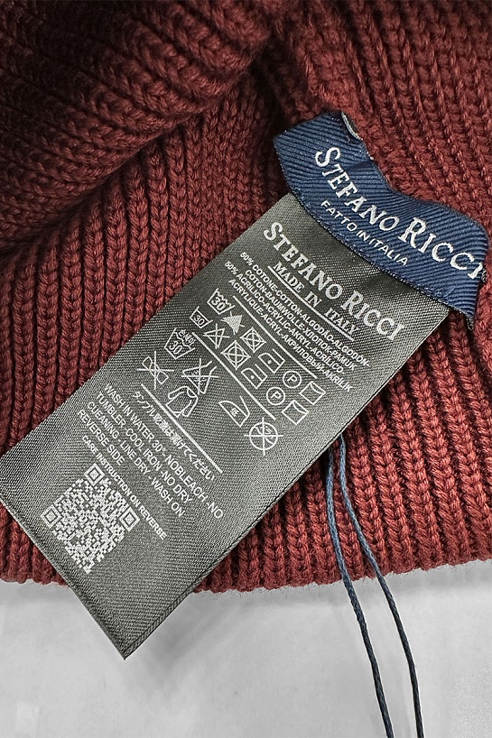 Шапка Stefano Ricci logo-embroidered - Burgundy