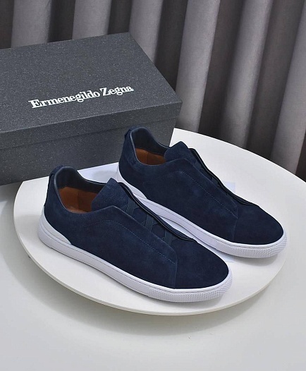 Мужские кроссовки Ermenegildo Zegna Triple Stitch - Navy   