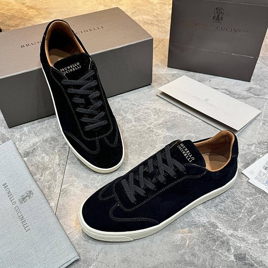 Мужские замшевые кроссовки Brunello Cucinelli   