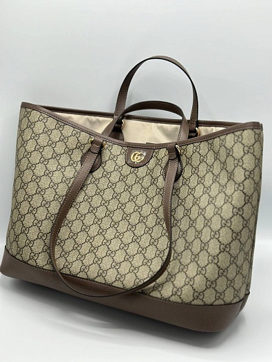 Женская кожаная сумка Gucci Ophidia GG 45x27x38 см   