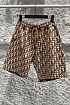 Мужские шорты Dior Oblique - Brown / White
