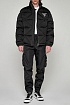 Мужская чёрная куртка Prada Re-Nylon logo-print