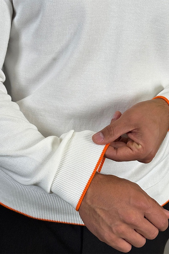 Мужской джемпер Hermes белого цвета