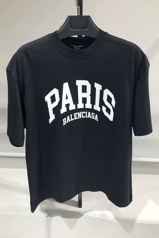 Оверсайз футболка Balenciaga Paris - Black