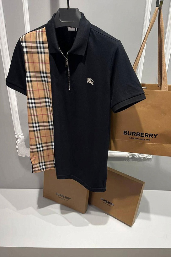 Мужское чёрное поло Burberry