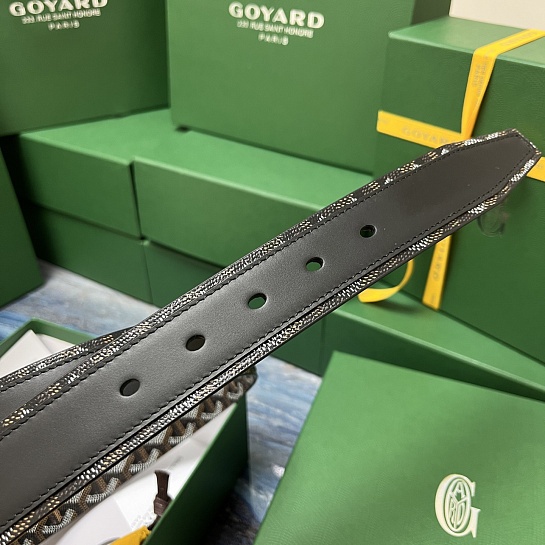 Кожаный ремень Goyard Honore Goyardine premium