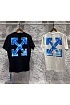 Белая оверсайз футболка Off-White Blue Metal Arrows