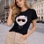 Женская чёрная футболка Karl Lagerfeld "Leo"