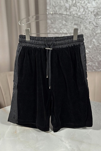 Чёрные шорты Amiri velvet-effect   