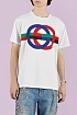 Мужская футболка белого цвета Gucci GG print