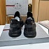 Мужские кожаные кроссовки Prada lace-up - Black