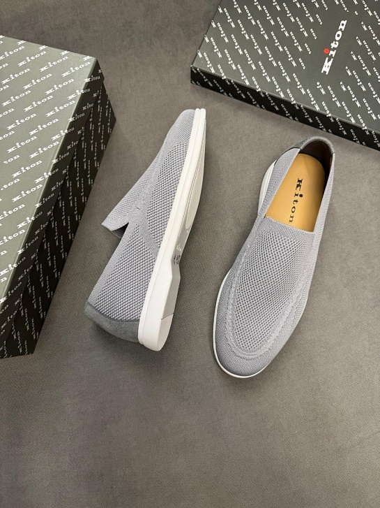 Мужские текстильные лоферы Kiton