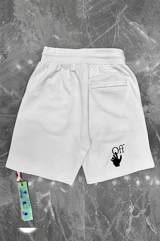 Мужские белые шорты Off-White "Boy bitten by a lizard"