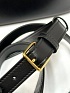 Женская кожаная сумка Celine Triomphe Louise Premium 23.5x24x16 см - Black