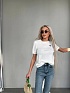 Женская футболка Prada белого цвета