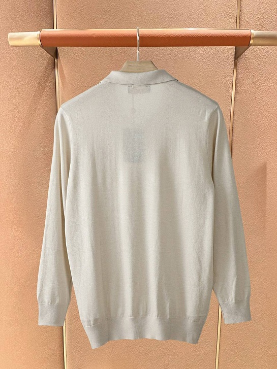 Поло с длинным рукавом Loro Piana premium - Beige