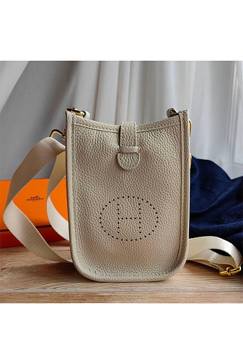 Кожаная сумка Hermes 12x17 см (7 расцветок)   