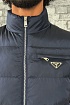 Жилет синего цвета Prada logo-plaque