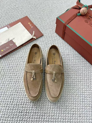 Женские лоферы Loro Piana Summer Charms Walk premium - Beige   