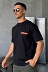 Чёрная оверсайз футболка Heron Preston Collaboration