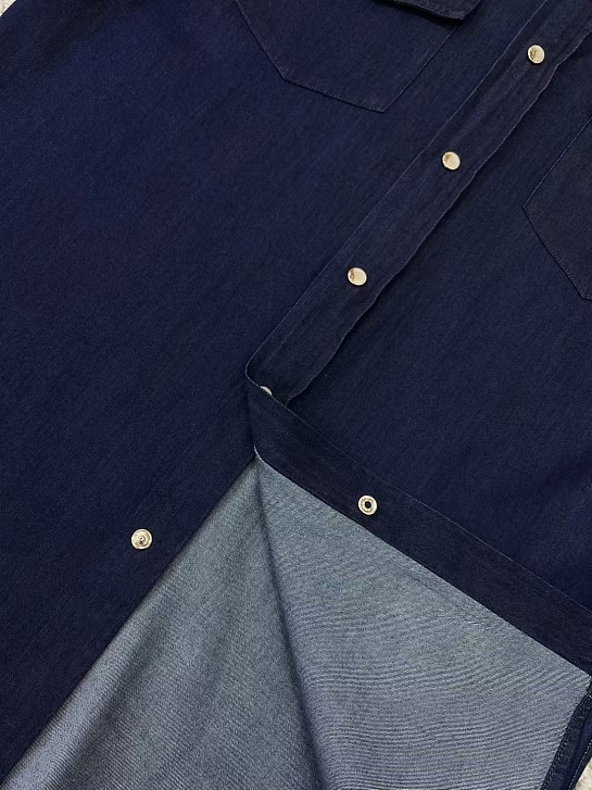 Мужская тёмно-синяя рубашка Brunello Cucinelli Premium