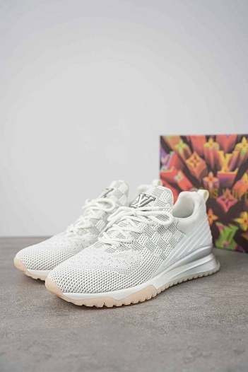 Текстильные кроссовки Louis Vuitton белого цвета   