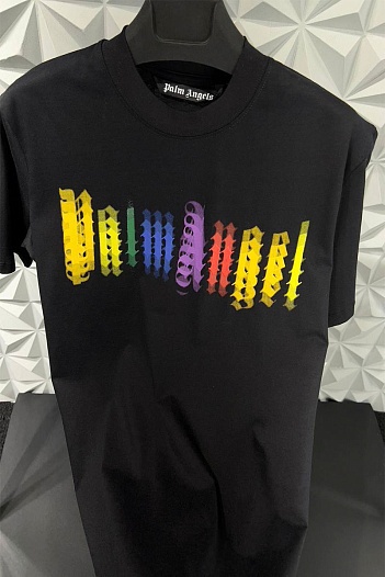 Мужская чёрная футболка Palm Angels   