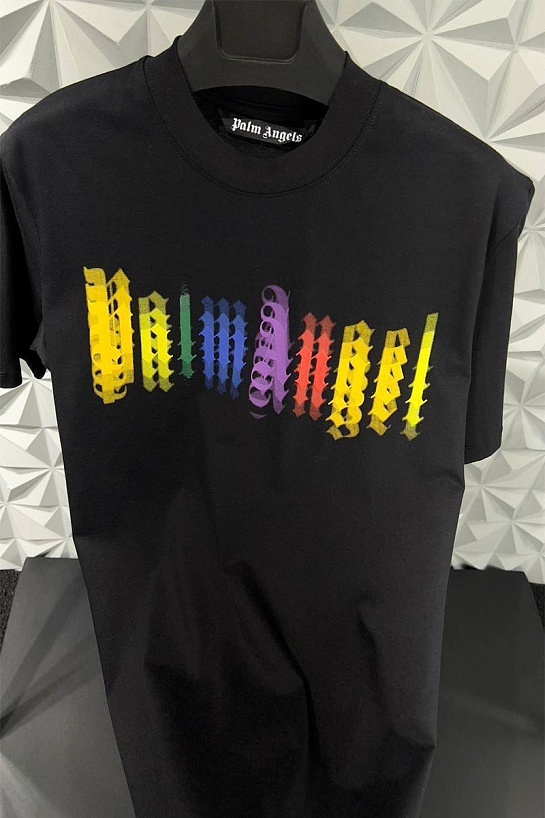 Мужская чёрная футболка Palm Angels