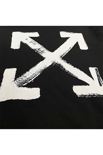 Худи чёрного цвета Off-White "Arrow" logo-print   