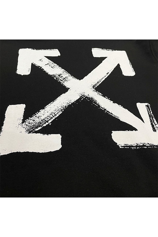 Худи чёрного цвета Off-White "Arrow" logo-print