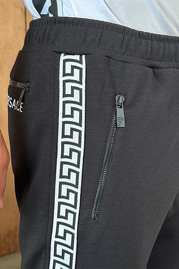 Мужские чёрные штаны Versace   