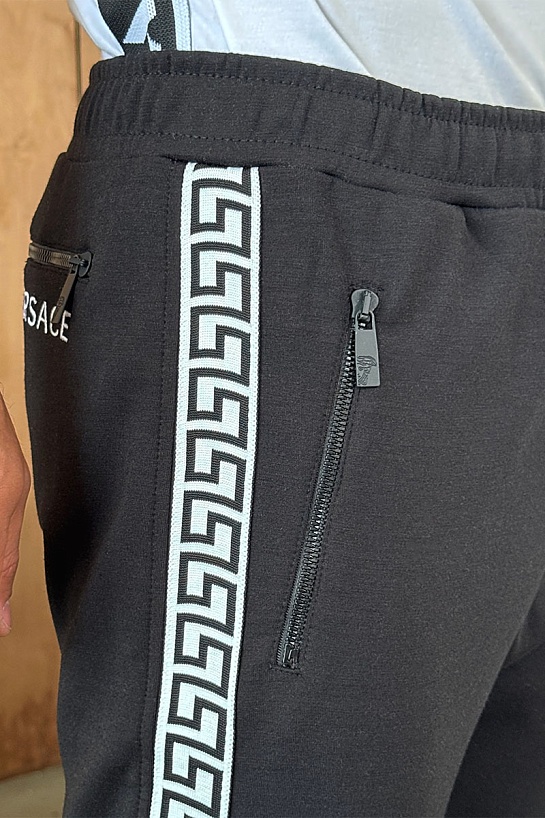 Мужские чёрные штаны Versace
