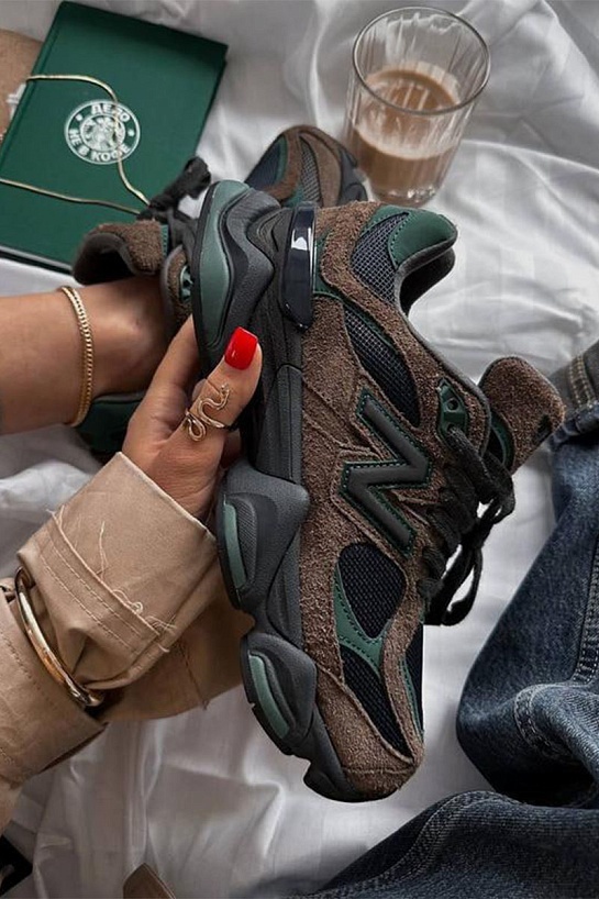 Кроссовки New Balance 9060 - Brown / Dark Green