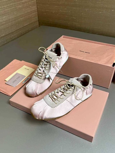 Женские кроссовки MIU MIU Plume Satin premium   