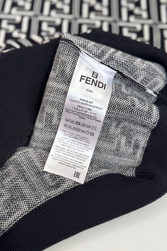 Тёмно-синий джемпер Fendi FF Monogram