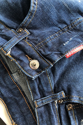 Джинсовые мужские шорты Dsquared2 "ICON" - Navy   