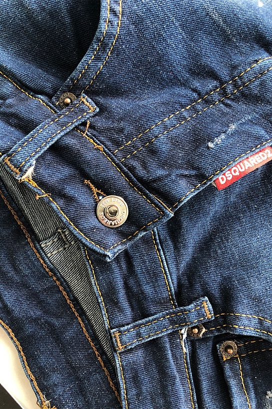 Джинсовые мужские шорты Dsquared2 "ICON" - Navy