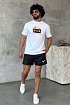Чёрные шорты Moschino embroidered logo