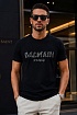 Чёрная оверсайз футболка Balmain Paris logo-print