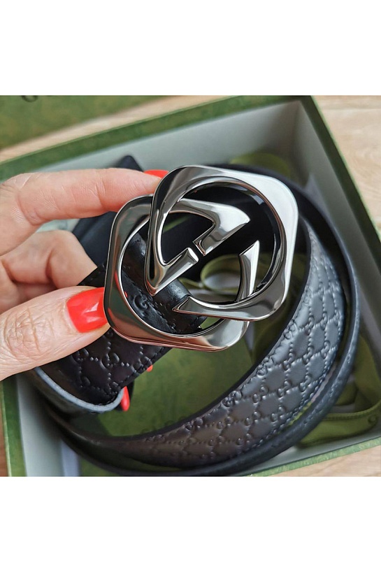 Кожаный ремень Gucci (ширина 4 см, длина 105 / 110)