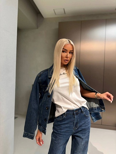 Женская джинсовая куртка Loro Piana premium - Blue   