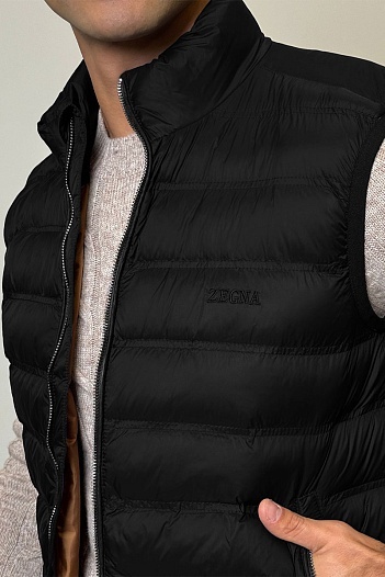 Мужской чёрный жилет Zegna   