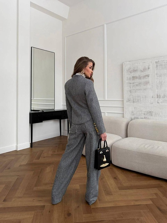 Женский классический костюм Schiaparelli premium - Grey