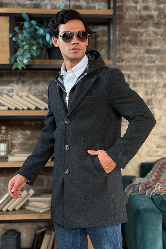 Мужское пальто Burberry London England - Grey