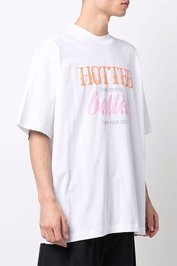 Оверсайз футболка Vetements Hotter Than Your Ex - White   