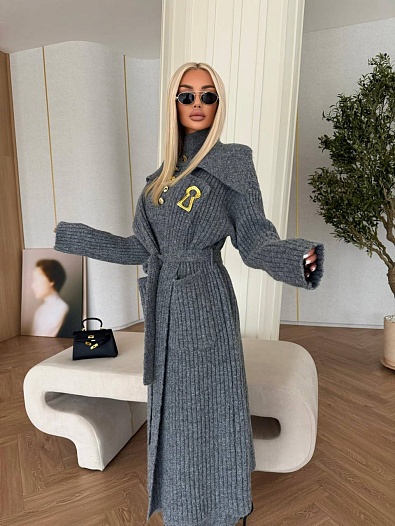 Женский костюм двойка Schiaparelli Premium - Grey   